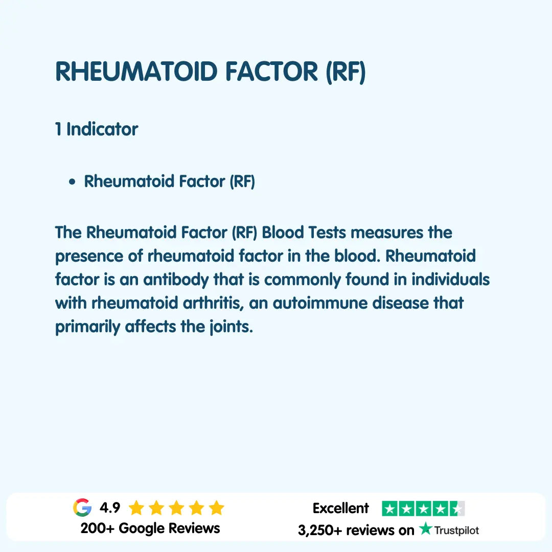 Rheumatoid Factor (RF) Blood Test Epsom Blood Tests