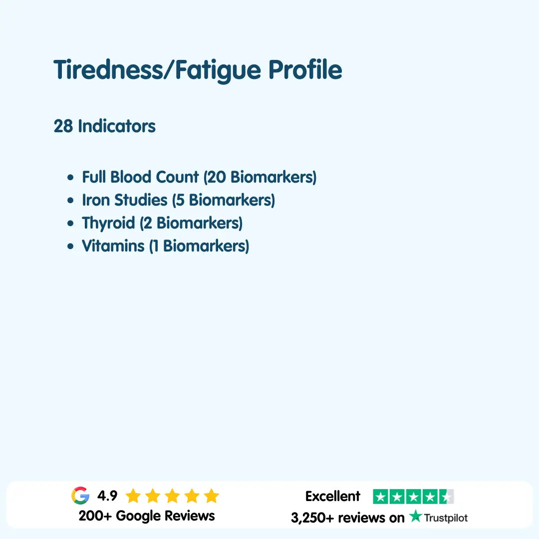 Tiredness & Fatigue Blood Test London Medical Laboratory | Epsom Blood Tests